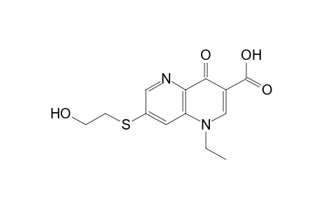 1,4-dihydro-1-ethyl-7-[(2-hydroxyethyl)thio]-4-oxo-1,5-naphthyridine-3-carboxylic acid