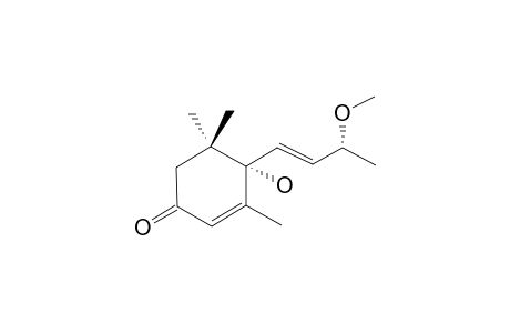 SONNERSTIGMANE-A;[6S,(7E),9R]-6-HYDROXY-9-METHOXYMEGASTIGMANE-4,7-DIENE-3-ONE