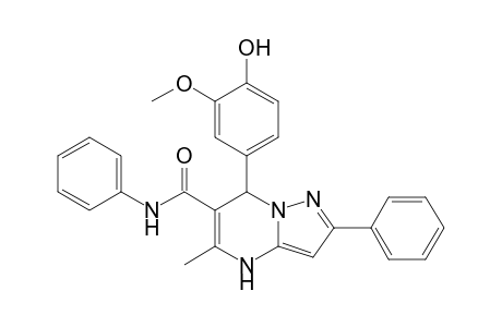 7-(4-Hydroxy-3-methoxyphenyl)-5-methyl-N,2-diphenyl-4,7-dihydropyrazolo[1,5-a]pyrimidine-6-carboxamide