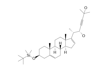 (22S / 22R)- 3.beta.-[(T-butyl)dimethylsilyloxy]-5,16-cholestadien-23-yn-22,25-diol