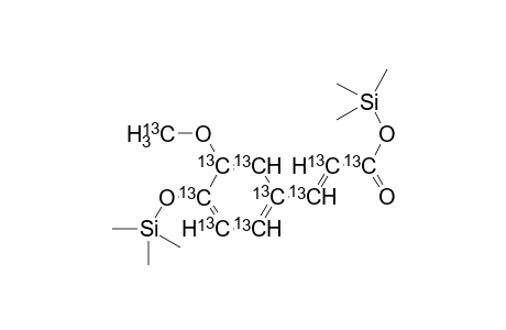 trimethylsilyl (E)-3-(5-(1(13)C)methoxy-4-trimethylsilyloxy-(1,2,3,4,5,6-(13)C6)cyclohexa-1,3,5-trien-1-yl)(1,2,3-(13)C3)prop-2-enoate