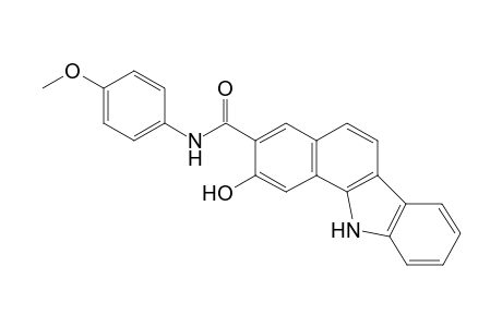 11H-Benzo[a]carbazole-3-carboxamide, 2-hydroxy-N-(4-methoxy-phenyl)-