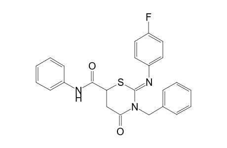 (2Z)-3-benzyl-2-[(4-fluorophenyl)imino]-4-oxo-N-phenyltetrahydro-2H-1,3-thiazine-6-carboxamide