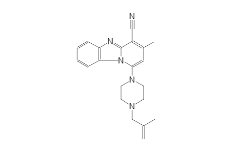 3-methyl-1-[4-(2-methyl-2-propenyl)-1-piperazinyl]pyrido[1,2-a]benzimidazole-4-carbonitrile