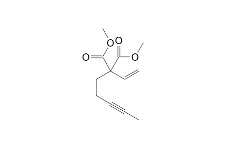 dimethyl 2-pent-3-ynyl-2-vinyl-propanedioate