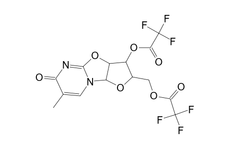 (7-Methyl-6-oxo-3-[(trifluoroacetyl)oxy]-2,3,3a,9a-tetrahydro-6H-furo[2',3':4,5][1,3]oxazolo[3,2-a]pyrimidin-2-yl)methyl trifluoroacetate