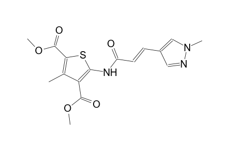 dimethyl 3-methyl-5-{[(2E)-3-(1-methyl-1H-pyrazol-4-yl)-2-propenoyl]amino}-2,4-thiophenedicarboxylate