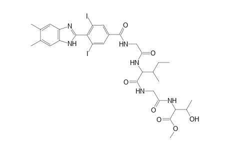 4-(5,6-dimethyl-1H-benzo[d]imidazol-2-yl)-3,5-diiodobenzoyl Gly-Ile-Gly-Thr Dev