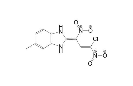 1H-benzimidazole, 2-[(2Z)-3-chloro-1,3-dinitro-2-propenylidene]-2,3-dihydro-5-methyl-, (2E)-