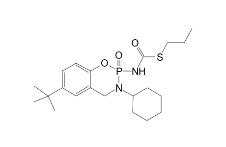 2-PROPYLTHIOCARBAMATO-6-(1,1-DIMETHYLETHYL)-3-CYCLOHEXYL-3,4-DIHYDRO-2H-1,3,2-BENZOXAZAPHOSPHORINE-2-OXIDE