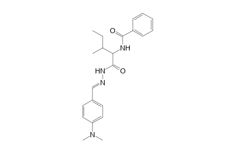 N-[1-(((2Z)-2-[4-(Dimethylamino)benzylidene]hydrazino)carbonyl)-2-methylbutyl]benzamide
