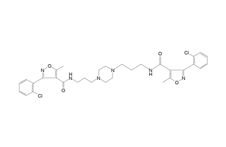 N,N'-[(1,4-piperazinediyl)bis(trimethylene)]bis[3-(o-chlorophenyl)-5-methyl-4-isoxazolecarboxamide]