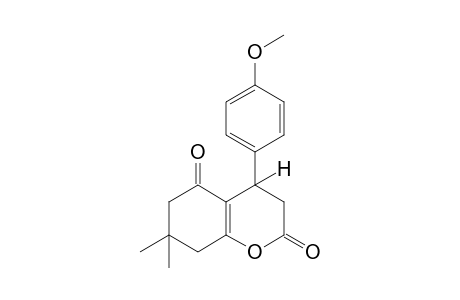 7,7-dimethyl-4-(p-methoxyphenyl)-3,4,7,8-tetrahydro-2H-1-benzopyran-2,5(6H)-dione