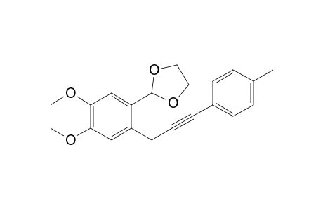 2-[4,5-Dimethoxy-2-[3-(4-methylphenyl)prop-2-ynyl]phenyl]-1,3-dioxolane