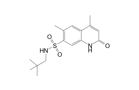 N-(2,2-dimethylpropyl)-4,6-dimethyl-2-oxo-1,2-dihydroquinoline-7-sulfonamide