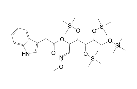 D-Glucose, 3,4,5,6-tetrakis-O-(trimethylsilyl)-, O-methyloxime, 2-(1H-indole-3-acetate)