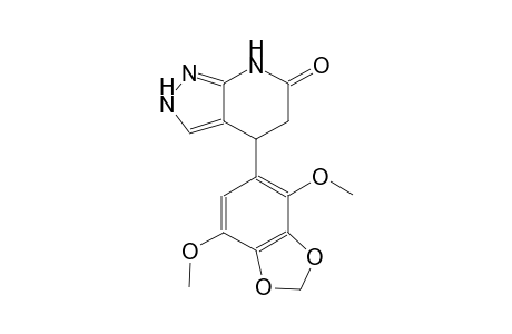 6H-pyrazolo[3,4-b]pyridin-6-one, 4-(4,7-dimethoxy-1,3-benzodioxol-5-yl)-2,4,5,7-tetrahydro-
