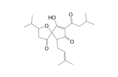 1-Oxaspiro[4.4]non-8-ene-4,7-dione, 9-hydroxy-6-(3-methyl-2-butenyl)-2-(1-methylethyl)-8-(3-methyl-1-oxobutyl)-