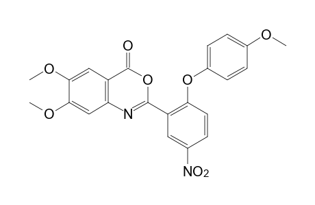 6,7-dimethoxy-2-[2-(p-methoxyphenoxy)-5-nitrophenyl]-4H-3,1-benzoxazin-4-one