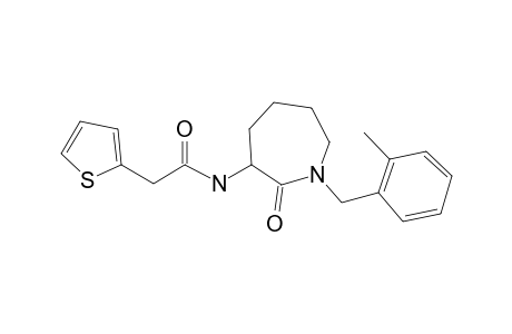 N-[1-(2-Methylbenzyl)-2-oxoazepan-3-yl]-2-(thiophen-2-yl)acetamide