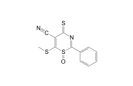 6-(methylthio)-2-phenyl-4-thioxo-4H-1,3-thiazine-5-carbonitrile, 1-oxide