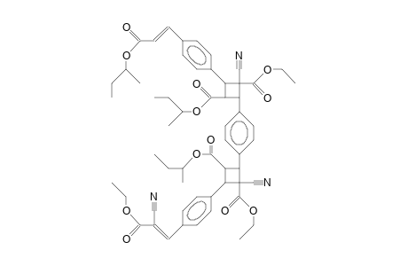 Trimer of ethyl 2-cyano-3-(4-<3-butoxy-3-oxo-(E)-propenyl)-phenyl-(E)-propenoate