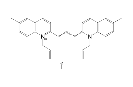 1-allyl-2-[3-(1-allyl-6-methyl-2(1H)-quinolylidene)propenyl]-6-methylquinolinium iodide
