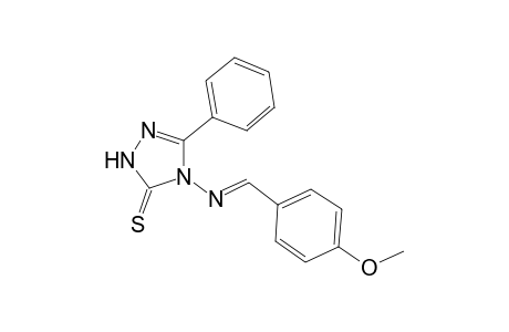 4-{[(E)-(4-methoxyphenyl)methylidene]amino}-5-phenyl-2,4-dihydro-3H-1,2,4-triazole-3-thione