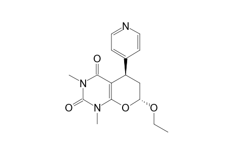 TRANS-(5RS,7RS)-7-ETHOXY-1,5,6,7-TETRAHYDRO-1,3-DIMETHYL-5-(4-PYRIDINYL)-2H-PYRANO-[2,3-D]-PYRIMIDINE-2,4(3H)-DIONE