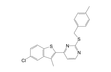 4-(5-chloro-3-methylbenzo[b]thien-2-yl)-2-[(p-methylbenzyl)thio]pyrimidine