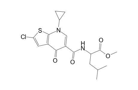 Methyl 2-{[(2-chloro-7-cyclopropyl-4-oxo-4,7-dihydrothieno[2,3-b]pyridin-5-yl)carbonyl]amino}-4-methylpentanoate