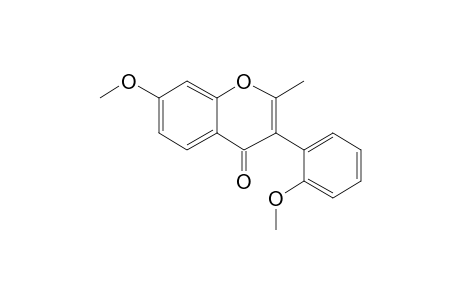 4H-1-benzopyran-4-one, 7-methoxy-3-(2-methoxyphenyl)-2-methyl-