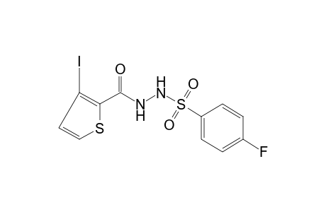 1-[(p-fluorophenyl)sulfonyl]-2-(3-iodo-2-thenoyl)hydrazine