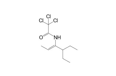 2,2,2-trichloro-N-[(1Z)-2-ethyl-1-ethylidene-butyl]acetamide