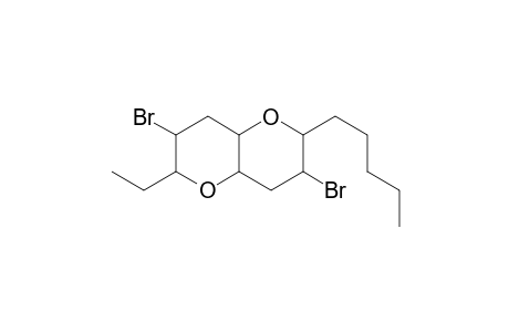 ELATANE;3,7-DIBROMO-6-ETHYL-2-PENTYL-OCTAHYDRO-PYRANO-[3.2-B]-PYRANE