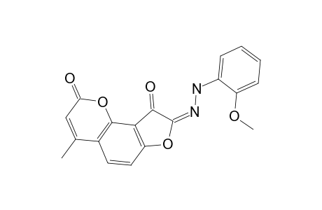 (8E)-4-methyl-2H-furo[2,3-h]chromene-2,8,9-trione 8-[(2-methoxyphenyl)hydrazone]