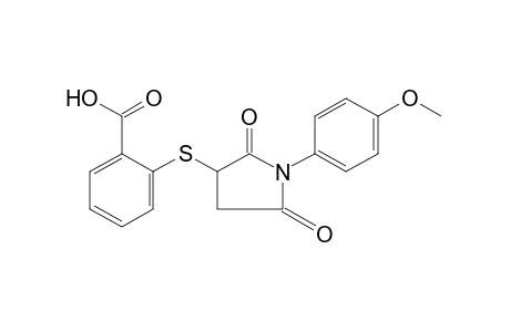 o-{[(2,5-dioxo-1-(p-methoxyphenyl)-3-pyrrolidinyl]thio}benzoic acid