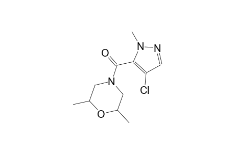 4-[(4-chloro-1-methyl-1H-pyrazol-5-yl)carbonyl]-2,6-dimethylmorpholine