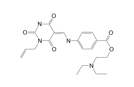 2-Diethylaminoethyl 4-[[(Z)-(2,4,6-trioxo-1-prop-2-enyl-1,3-diazinan-5-ylidene)methyl]amino]benzoate