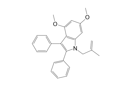 4,6-Dimethoxy-1-(2'-methylprop-2'-enyl)-2,3-diphenylindole