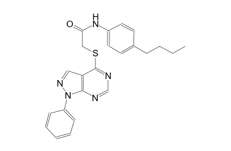 N-(4-butylphenyl)-2-[(1-phenyl-1H-pyrazolo[3,4-d]pyrimidin-4-yl)sulfanyl]acetamide