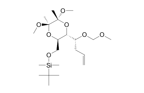 (2R,1'R,3R,5R,6R)-3-TERT.-BUTYLDIMETHYLSILYLOXYMETHANOL-5,6-DIMETHOXY-2-(1'-METHOXYMETHYLHYDROXY-BUT-3'-ENE-1'-YL)-5,6-DIMETHYL-1,4-DIOXANE