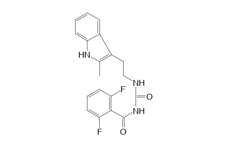 2,6-bis(fluoranyl)-N-[2-(2-methyl-1H-indol-3-yl)ethylcarbamoyl]benzamide