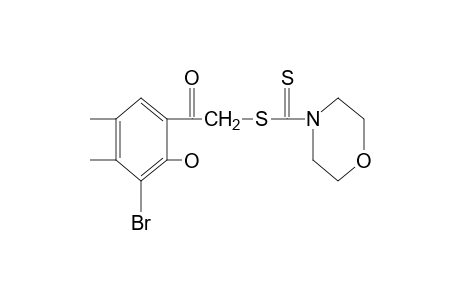 3'-bromo-4',5'-dimethyl-2'-hydroxy-2-mercaptoacetophenone, 2-(4-morpholinecarbodithioate)