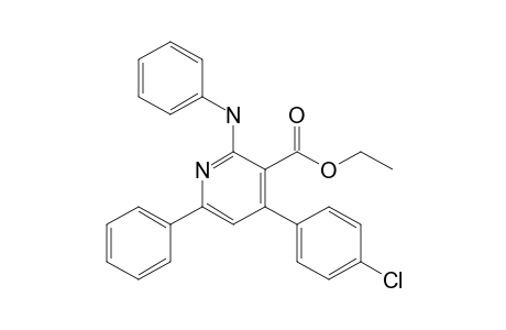 Ethyl 4-(4-chlorophenyl)-6-phenyl-2-(phenylamino)-3-pyridinecarboxylate