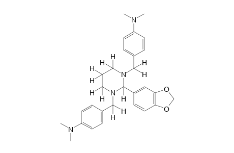 1,3-bis[p-(dimethylamino)benzyl]hexahydro-2-[3,4-(methylenedioxy)phenyl]pyrimidine