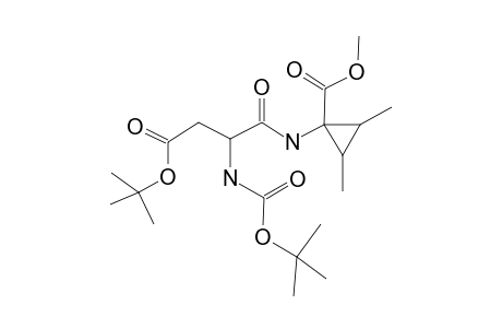 N-(Tert-butyloxycarbonyl)-(.beta.-tert-butyl ester)-L-aspartyl-1-amino-trans-2,3-dimethylcyclopropanecarboxylic acid methyl ester