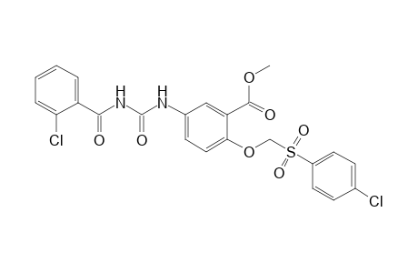 5-[3-(o-chlorobenzoyl)ureido]-alpha-[(p-chlorophenyl)sulfonyl]-o-anisic acid, methyl ester