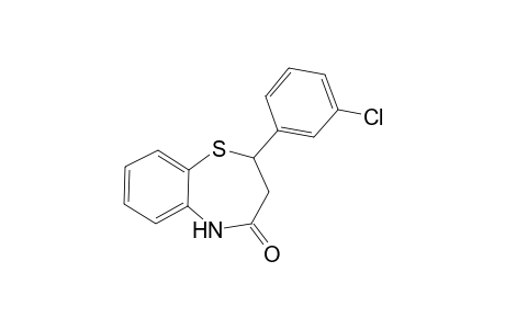 1,5-Benzothiazepin-4(5H)-one, 2,3-dihydro-2-(3-chlorophenyl)-