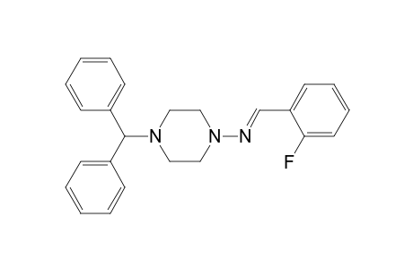 N-(4-benzhydryl-1-piperazinyl)-N-[(E)-(2-fluorophenyl)methylidene]amine